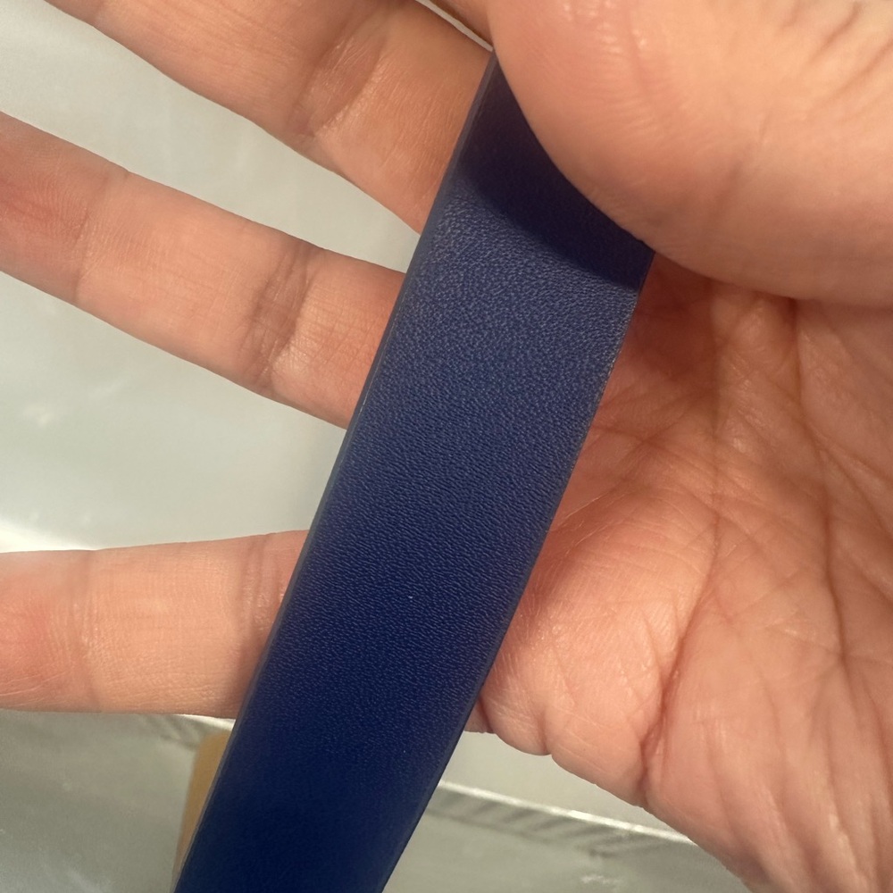 Kate Spade Navy Blue Thin Leather Belt XL - Picture 6 of 6